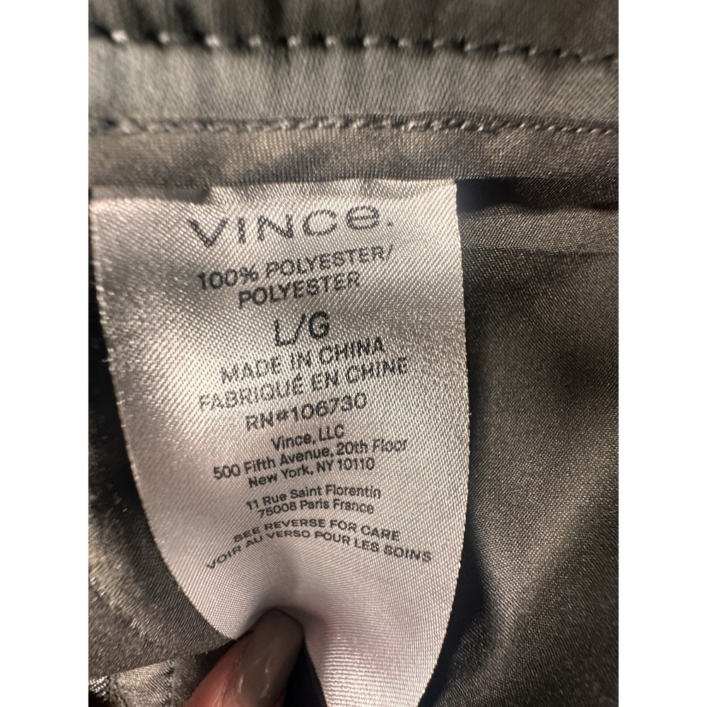 Vince Pull-On Wide Leg‎ Pants Olive Green Women's Size L Classic Timeless - Picture 5 of 7